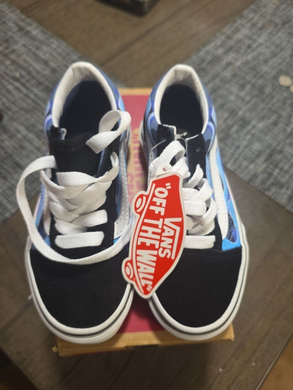 Vans Kids Old Skool Sneakers - Black & Blue Fade